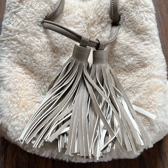 Urban Renewal Cream Faux Fur Tassel Purse - Picture 2 of 10